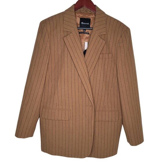 Madewell Oversized Blazer in Pinstripe Size 10 - Picture 9 of 11